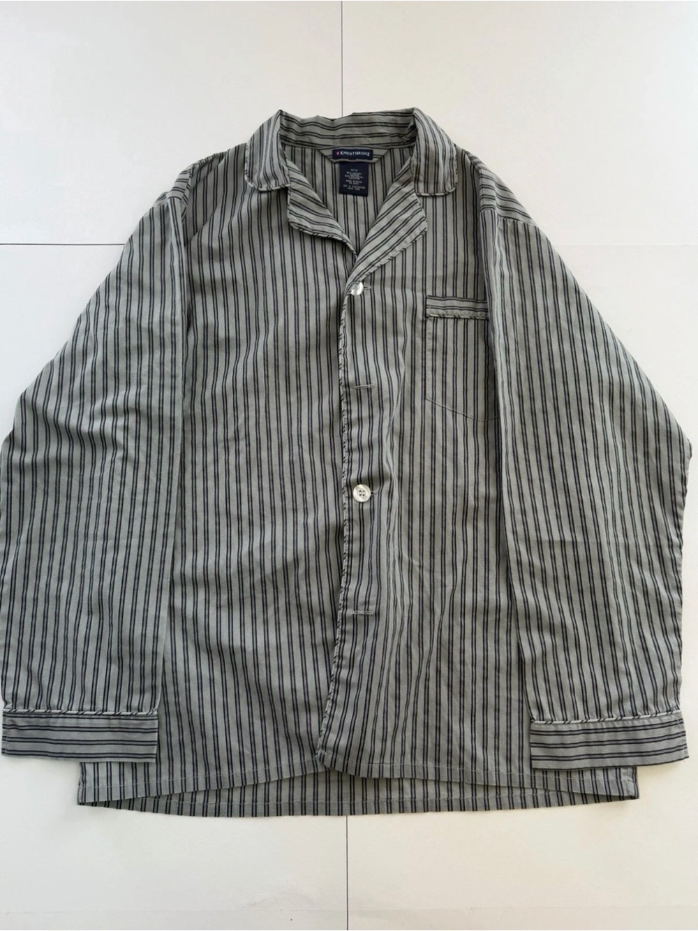 Christopher & Banks Men’s Striped Button-Up Jacket - Gray & Black